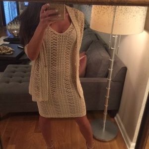 didi  Brand Tan Dress and Jacket Set